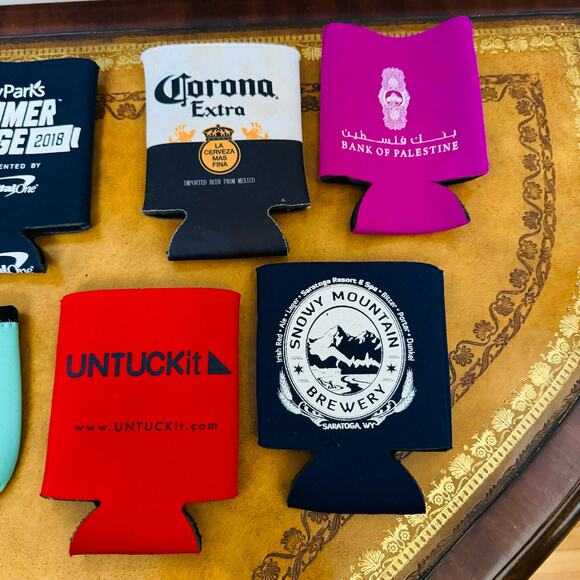 Koozies Set of 7 Keystone Light Corona NYC Untuckit Snowy Mountain Brewery - Picture 3 of 5